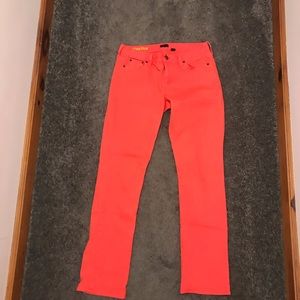 J.Crew Matchstick Jeans - Neon Pink/Coral - 30